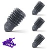 4pcs 0.4mm Nozzles, Removable Hardened Steel Nozzle Replacement Parts High