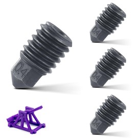 4pcs 0.4mm Nozzles, Removable Hardened Steel Nozzle Replacement Parts High Temperature Nozzle Extruder Head 3D Printer Accessories for Bambu Lab X1 X1C P1P 3D Printer Hot End