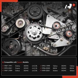 A-Premium Engine Timing Belt Kit Water Pump W/Tensioner Compatible with Toyota Camry 87-01, 96-00, Celica 87-89/92-99, Solara 99-01 - 2.0L 2.2L