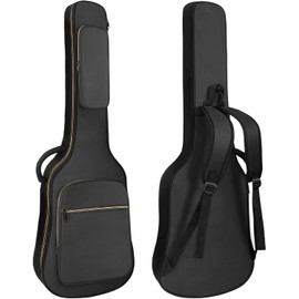 LETSROCK 38 40 41 Inch Electric Guitar Bag, Electric Guitar Gig Bag 0.35 Inch waterproof Thick Padding Backpack Soft Electric Guitar Case Dual Adjustable Shoulder Strap Pocket & Back Hanger Loop Black