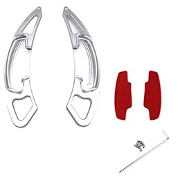 Aluminum Alloy Paddle Shift Steering Wheel Shifter Extension for Honda Accord Odyssey Spirior Civic CR-V UR-V Hybird Inspex Insight Crown Road Acura, Silver