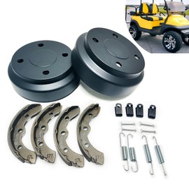 Golf Cart Brake Drums Kit with Brake Shoes & Springs for Club Car, Rear Brake Repair Kit Fit for 1995-up DS 2004-up Precedent Gas & Electric,Replace 101791101/101823201/101816301(18pcs)