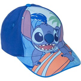 CERDÁ LIFE'S LITTLE MOMENTS Children's Hat with Stitch Visor - Blue - Size 53 cm - Made of 65% Cotton and 35% Polyester - Stitch Print - Original Product, Designed in Spain, Blue, One Size, blue