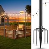 OHLUX 4 Pack 10FT String Light Poles, Outdoor Poles with