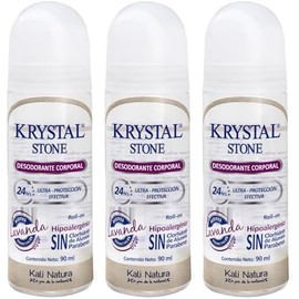 Krystal Stone Desodorante Lavanda Roll on 90ml 3 Pack