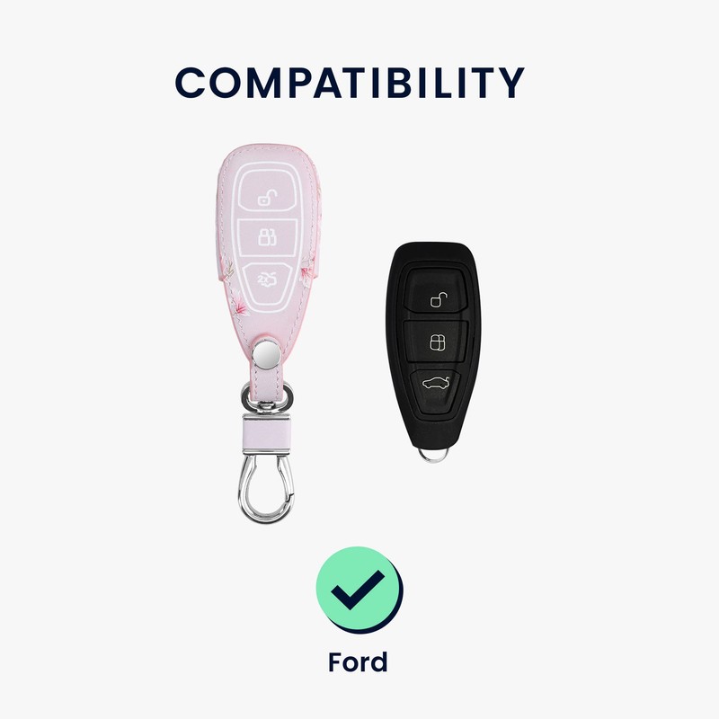 kwmobile Car Key Case Compatible with Ford 3-Button Car Key