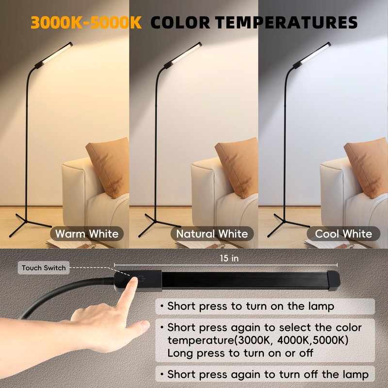 hanaking Floor Lamp, Bright Led Lash lamp for Eyelash Extensions,