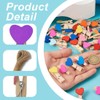 XURJUMI Pack of 50 Mini Colourful Wooden Clothes Pegs, Heart