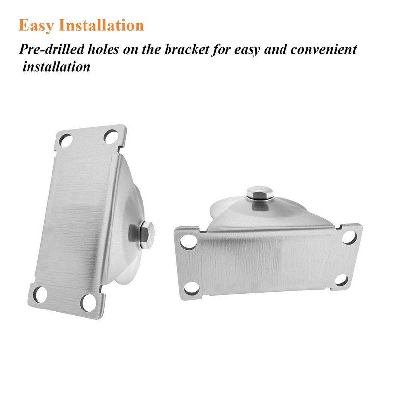 Pulley Wheel Stainless Steel V Groove Plate Casters Heavy Duty