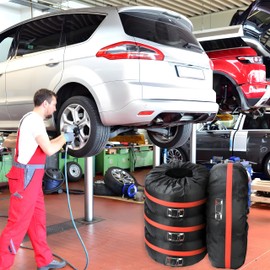 Blleshelfl Spare Wheel Covers Reifentaschen Set, Reifenabdeckung für Autoreifen, 4 Stück