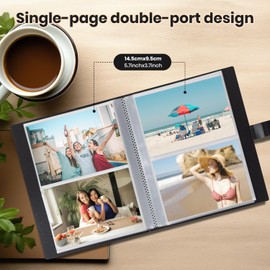 Photo Album 3x5 160 Pockets Photo, Extra Large Capacity Family Wedding Picture ，Baby Vacation ，Albums Holds 160 Horizontal and Vertical Photos