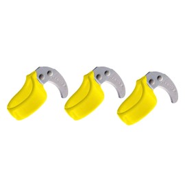 The Original Handy Safety Knife - 3-Pack - Utility Ring Knife for Finger with Sharp, Curved Blade - Ring Size 9 - Standard Blade - by Handy Twine Knife