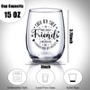 Irenare 6 Pcs Friends Wine Glasses, 15 oz Wine Glasses