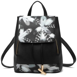 FiveloveTwo Womens Girls Fashion Backpack Rucksack PU Leather Backpack Purse Shoulder Hobo Bag Satchels Top-Handle Bags Black