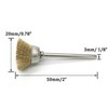 Brass Cup Wire Brush, 1/8 Inch Shank 2 Inch Length,