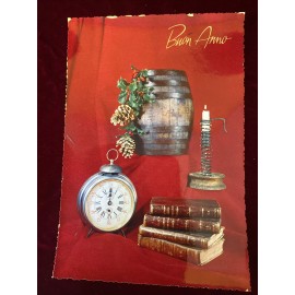 Vintage postcard "Happy new year" in Italian