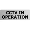 CCTV In Operation Camera Recording Brushed Silver Metal Wall Door