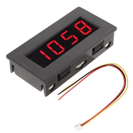 Digital Frequency Meter Speedometer DC 8 to 15V 0.56 in 5 to 9999 RPM 4 LED Digital Display Frequency Tachometer Red