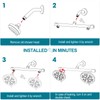 Chomley Double Shower Head with Built-in 2 Shut Off Valve,