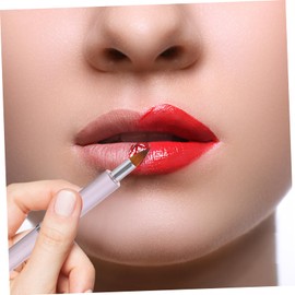 Baluue 2pcs Retractable Lip Brush Double Sided Makeup Brush for Lipstick Gloss Balm Women's Makeup Tools