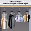 3 Pack Metal 8 Hook Bra Tank Top Hanger, Space