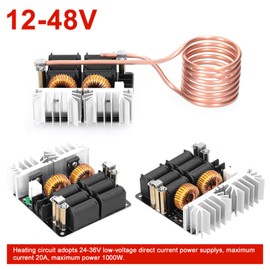 1000W ZVS Induction Heating Board Module Low Voltage Heater Coil Flyback Driver Heater with Copper Tube for DIY Small Parts Hardening Annealing