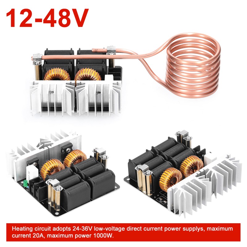 1000W ZVS Induction Heating Board Module Low Voltage Heater Coil