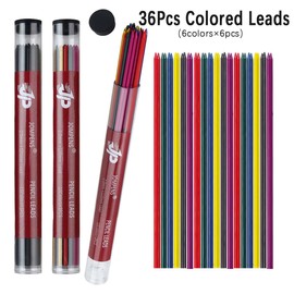 MROOFUL 2.0mm Pencil Lead Refills，2B ，Colorful 2mm Mechanical Pencil Graphite Lead for Technical Drawing & Drafting Pencil -36 Leads (Blue)