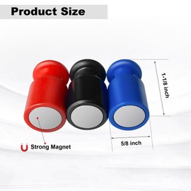 BZBMGMO Magnetic Stud Finder, No Batteries Required, Detects Metal Through 3/4" Drywall (Set of 3 Red/Black/Blue)