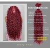 Bafamiya Curly Burgundy Braiding Human Hair 2 Bundles Per Package