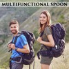 3 Piece Spork Camping Cutlery Set, Multipurpose Picnic Metal Tableware,