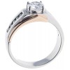Alamode 2 carat Cz 18k Rose Gold overlay Stainless Steel