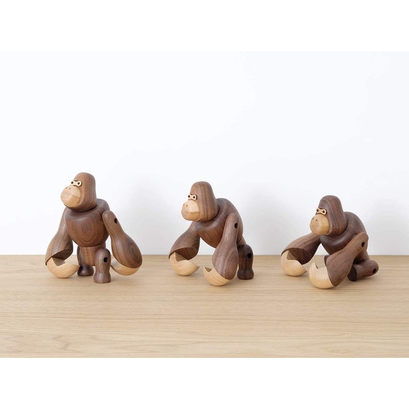 Gorilla Gorilla Figurine, Wood, Animal, Object, Scandinavian Miscellaneous Goods, Interior