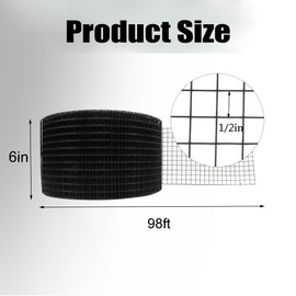 6INx98FT Vinyl Coated Welded Fence Mesh 16 Gauge Wire Mesh for Poultry Garden Fencing Barrier