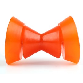 VEITHI Boat Trailer Roller 3 inch, 3-Piece Polyurethane Bow Roller with 1/2" Shaft and End Bells, Bow Roller for Boat Trailer, for Stopping Boat Trailer (Orange)