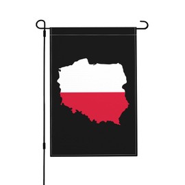 Poland Terrain Map Garden Flags 12x18 Inch Double Sided Garden Flag Home Lawn Patio Decorative Flags Holiday Seasonal Outdoor Welcome Flag