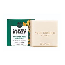 Yves Rocher Feste Duschgel Vanille Bourbon – Sanfte & Sinnliche Reinigung – 92% Natürlich, Vegan – Plastikfrei – 100g