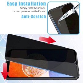 MOOISVS [2 Pack for TCL K23/ TCL K24 Privacy Tempered Glass Screen Protector, Ultra HD Tempered Glass Film, Anti-Spy, 9H Hardness, Anti-Scratch, Bubble Free