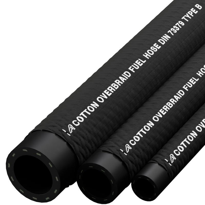 8mm Rubber Cotton Braided Reinforced Overbraid Fuel Line Oil Petrol