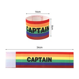 Pack of 2 Captain's Armband Football Bracelet, Rainbow Bracelet, Captain's Bracelet, Adjustable Captain Leader Bracelet, Multicoloured Elastic Captain's Bracelets, Football Bracelet, Elastic Band for