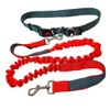 QitinDasen Hands Free Dog Leash, Grey Adjustable Waist Belt and