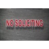 Rayna Creations No Soliciting Sticker, Premium Indoor Static face Cling