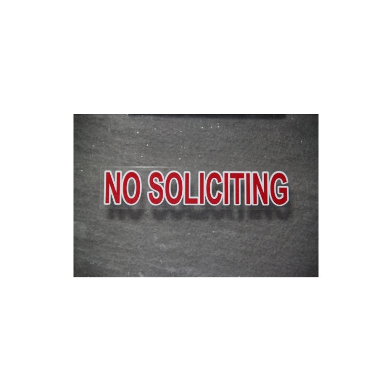 Rayna Creations No Soliciting Sticker, Premium Indoor Static face Cling