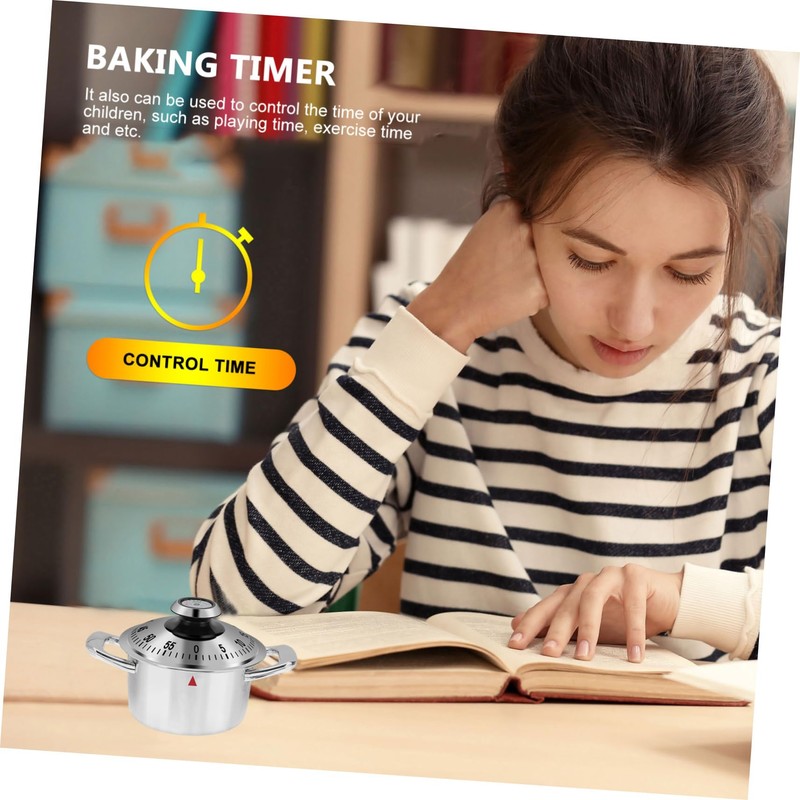 Ciieeo Mechanical Cooking Timer Creative Pot Shape Design for Management
