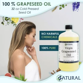Zatural 100 % Aceite Puro De Semilla De Uva, Prensado En Frío, Virge