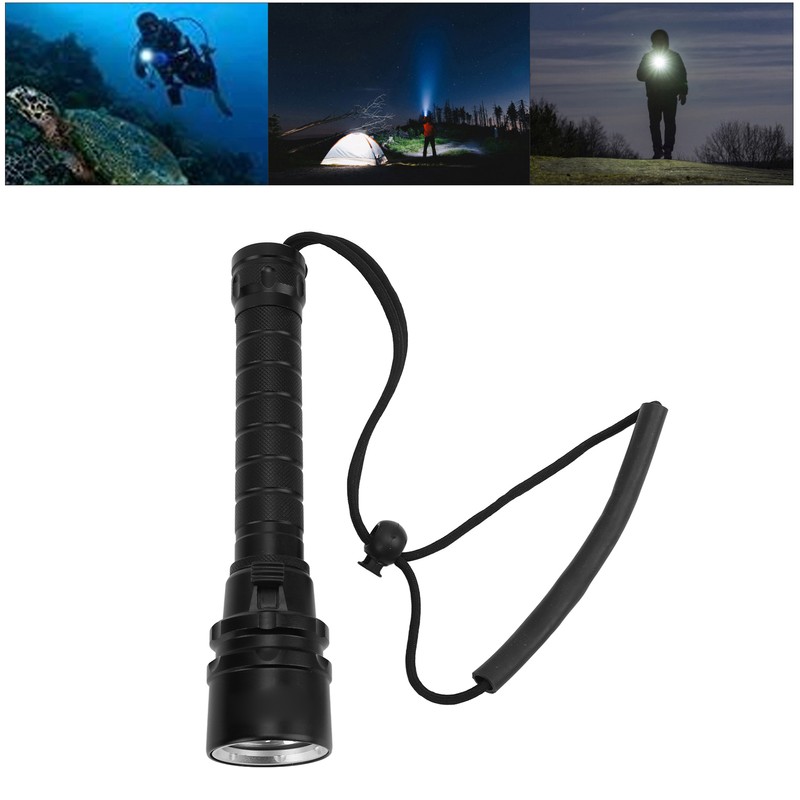 QS‑42 Diving Flashlight Underwater Diving Light 100m Depth Waterproof Torch