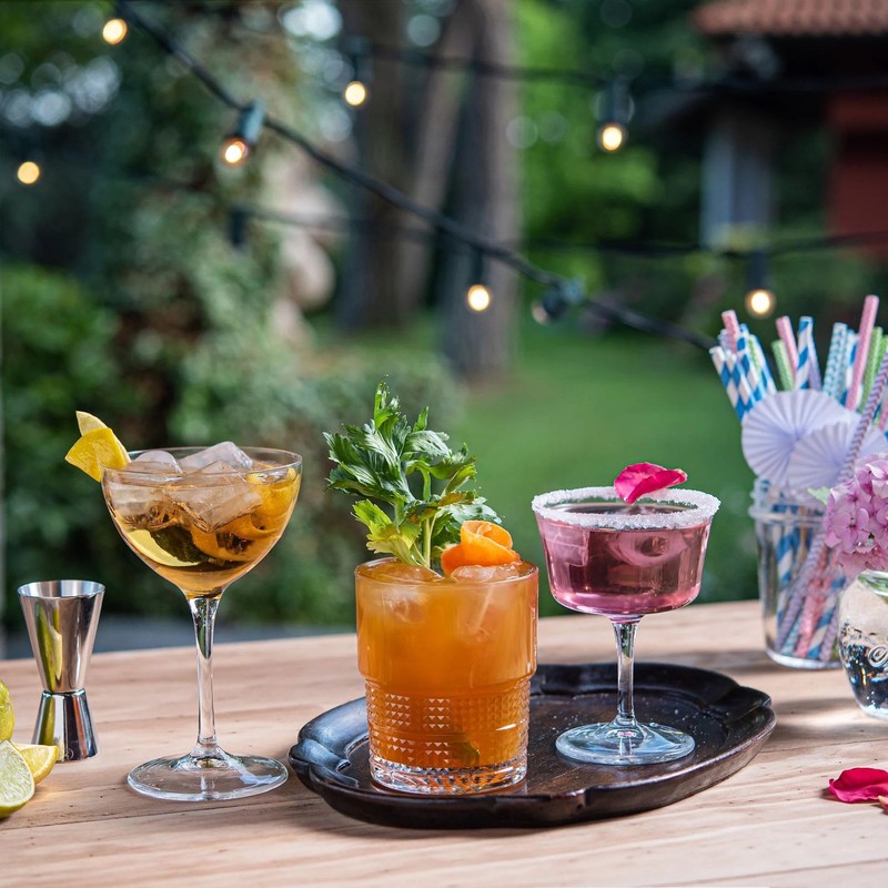 Bormioli Rocco Novecento Barware DOF Glass, Stackable, Set Of 4,