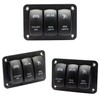 3 Gang Rocker Switch Panel Aluminum Pre-Wired Toggle Dash 5