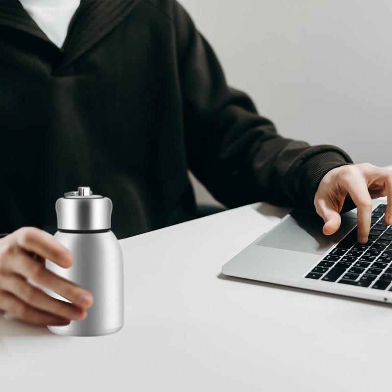 Boziee 280 ml Small Stainless Steel Thermos Flask, BPA-Free, Portable