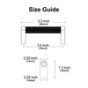 Alzassbg 10 Pack Silver and Black Cabinet Pulls, 3 Inch(76mm)